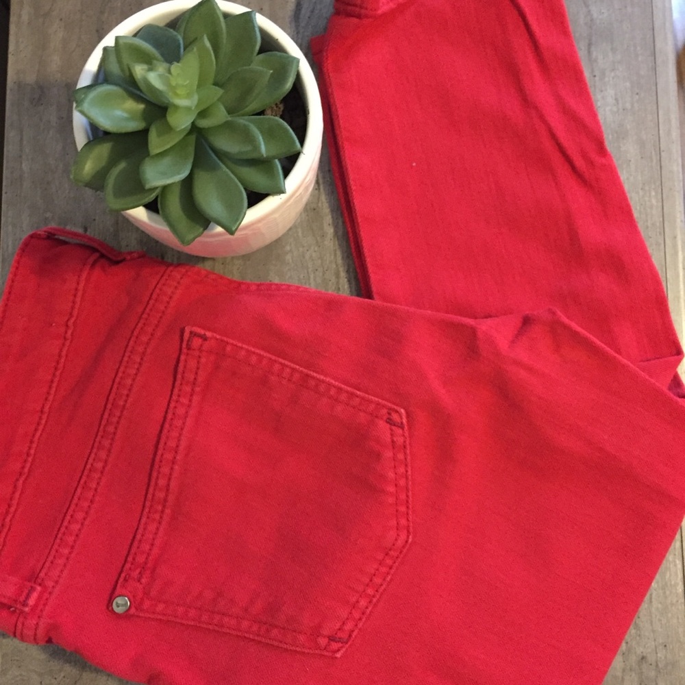 Anthropologie Pilcro and the Letterpress red jeans